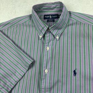 VTG Polo Ralph Lauren Shirt Men's Blake Button Down Striped Relaxed Fit
